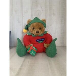 Hallmark Santa's Workshop Chris the Elf #25 Plush Bear Christmas 14" inches